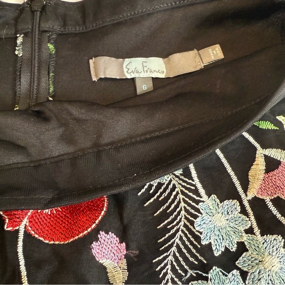 Anthropologie Eva Franco Embroidered Floral Skirt- Size 6 - Picture 6 of 10